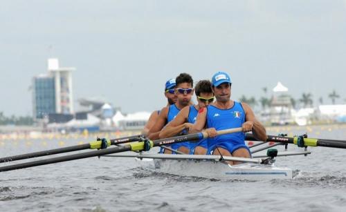 Italy's coxless 4 at the 2017 Rowing World Championships